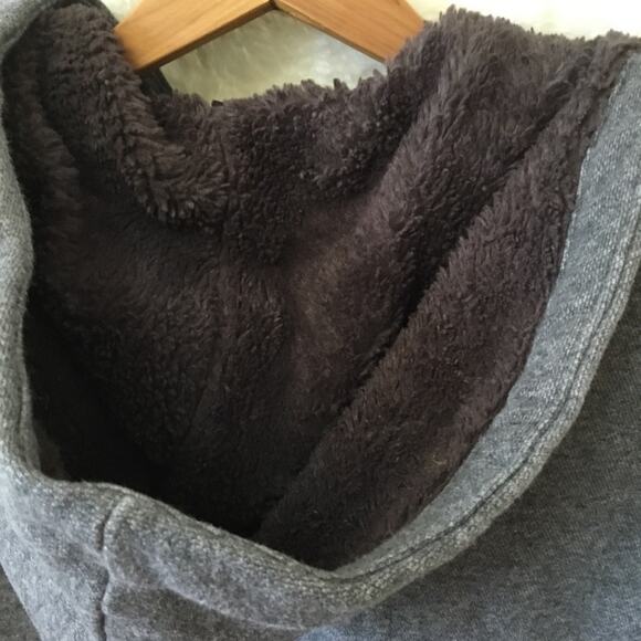 Uniqlo Gray Zip-Up Hoodie With Fur Lining Jacket - Picture 9 of 12